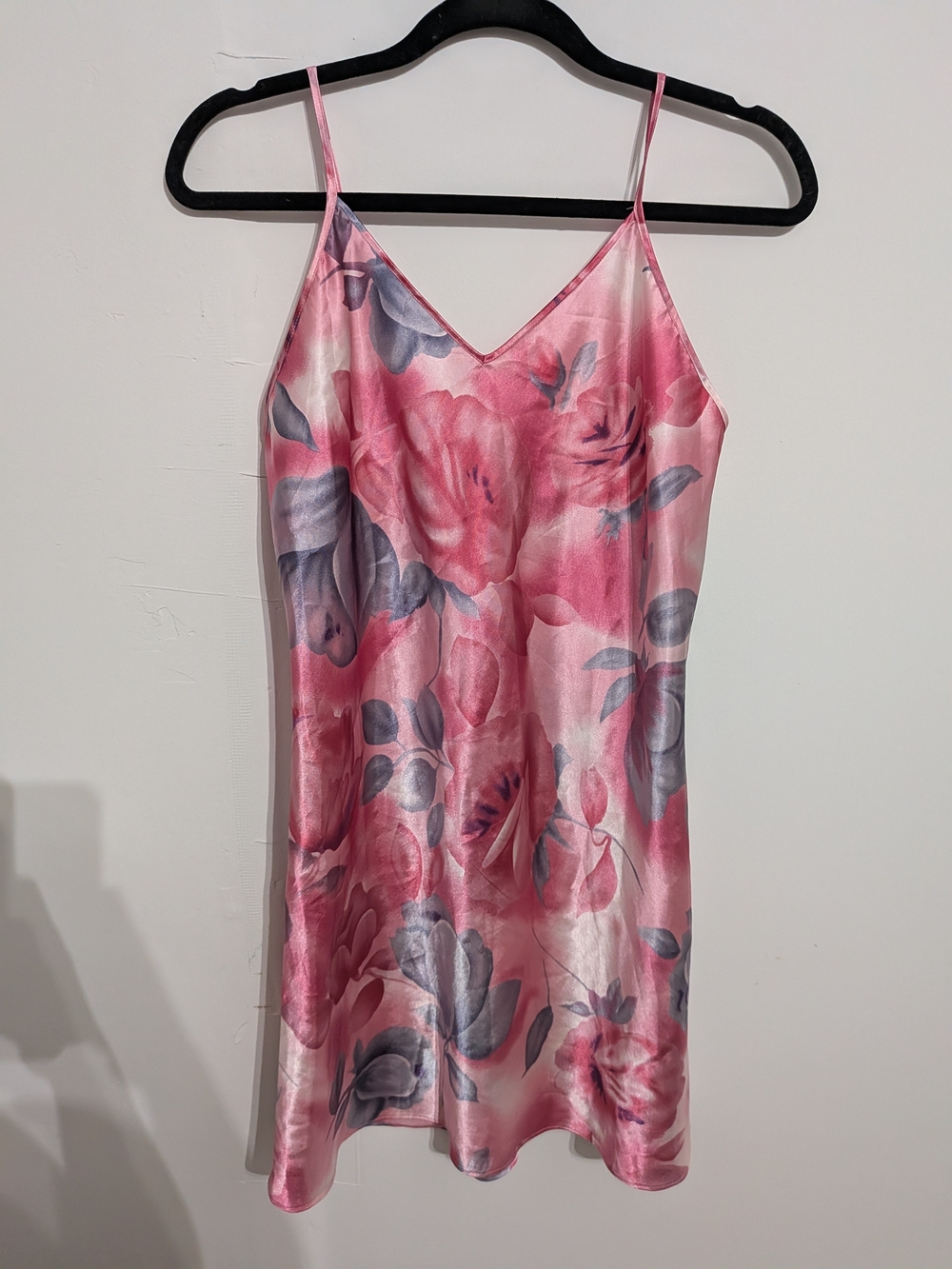 Secret Treasures Pink Floral Satin Slip Dress